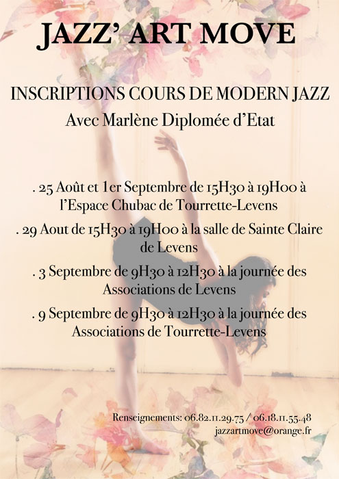 Inscriptions Jazzartmove